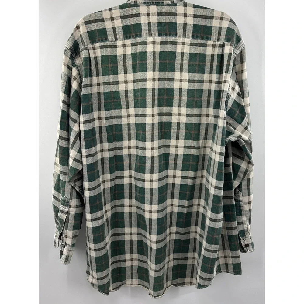 Vintage Abercrombie & Fitch Long Sleeve Button Front Flannel Shirt XL Grunge - Picture 11 of 11